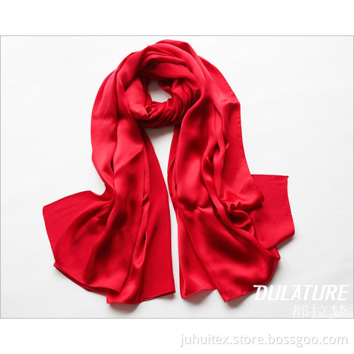 100% pure silk 16mm charmeuse 170*50cm scarf shawl with many colors in stock